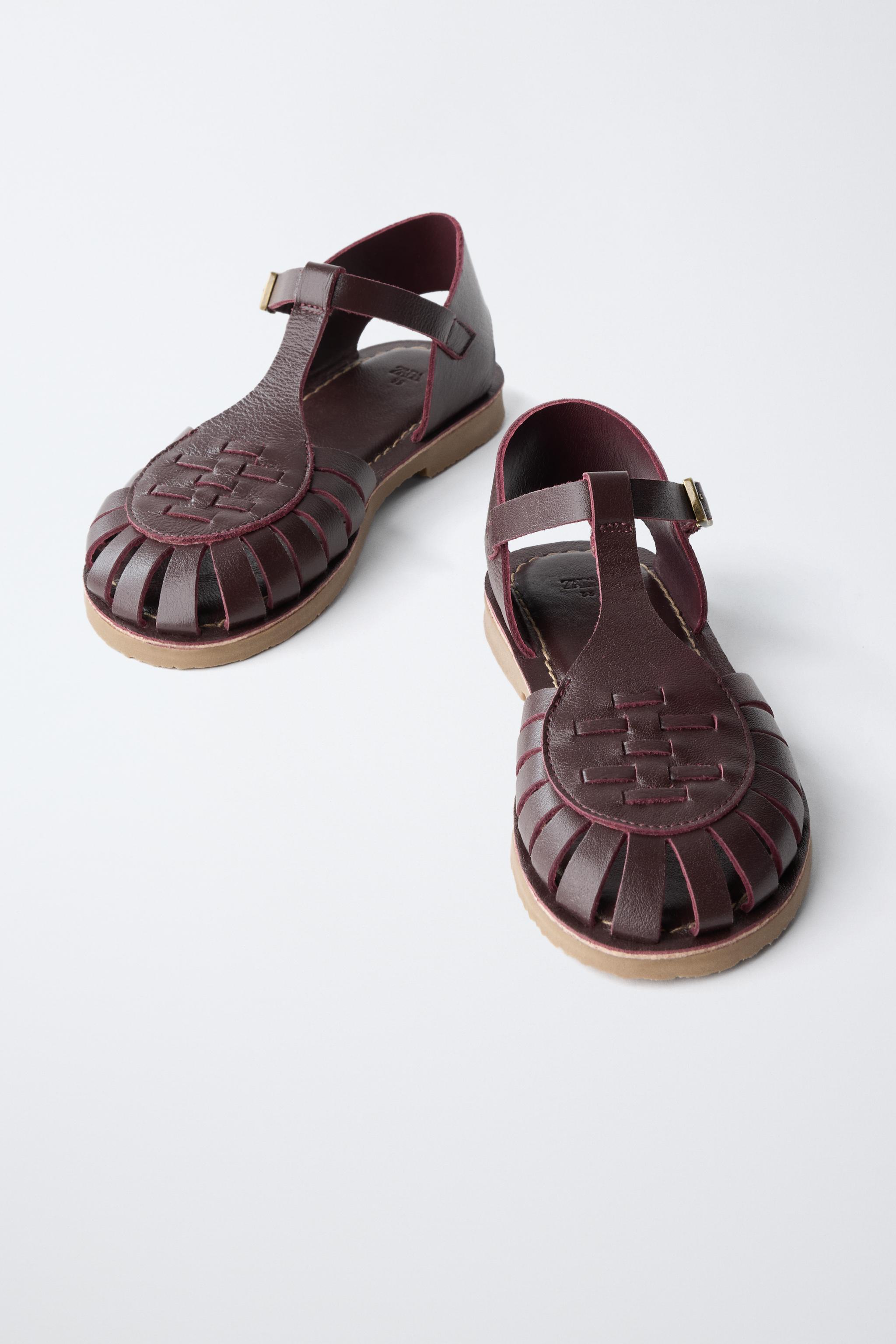 SANDALES STYLE PLAGE EN CUIR